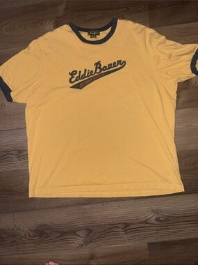 Eddie Bauer Yellow Tee with Navy Trim